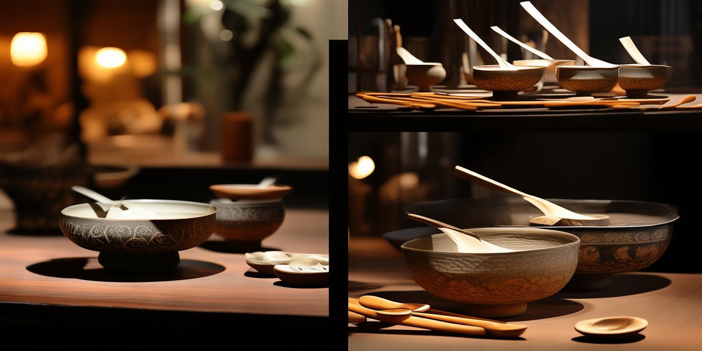 将乐擂茶器皿艺术展:陶碗木勺里的千年茶道美学