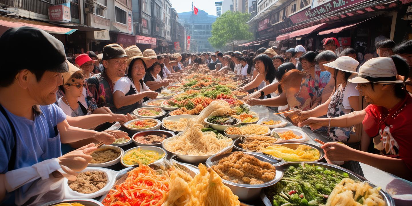 沙县小吃文化节千人拌面挑战吉尼斯纪录,美食盛宴再掀高潮!